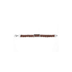 Braided Leather Bracelet W/ Silver Indian Script Logo and Lobster Clasp