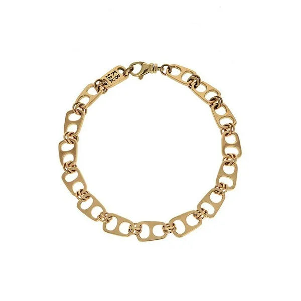 18k Gold Pop Top Bracelet With Pave Diamonds