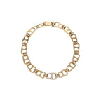 18k Gold Pop Top Bracelet With Pave Diamonds