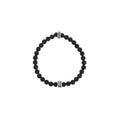 6mm Onyx Beaded Bracelet With Micro Stackable Skull Ring