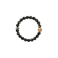 10mm Blue Tiger Eye Bead Bracelet With Bone Skull