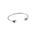Thin Wire Cuff W/ Skulls