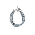 Eight Strand Hematite Bead Bracelet With Mini Toggle Clasp