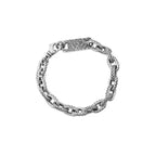 Oval Link Bracelet With Crosshatch Texture