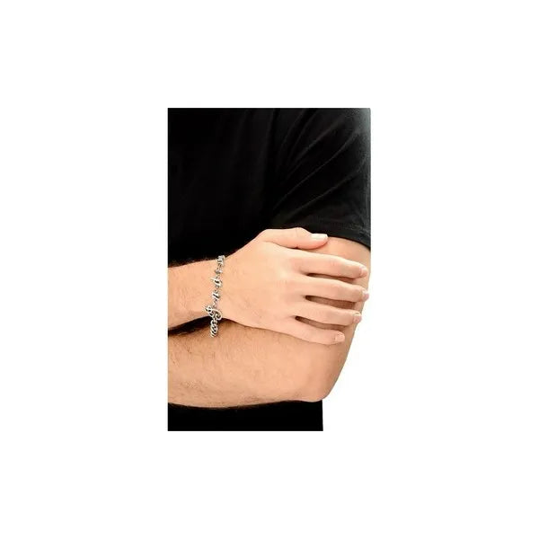 Indian Script Curb Link Bracelet
