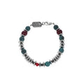 Ceramic Czech Glass and Hematite Bracelet