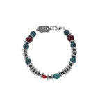 Ceramic Czech Glass and Hematite Bracelet