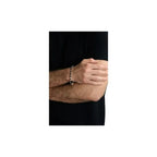 Mb Cross and Onyx Bracelet