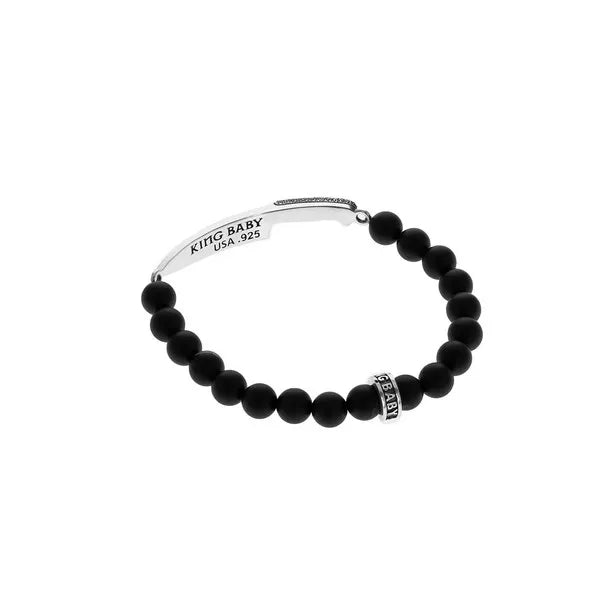 Classic Kitchen Knife 8mm Onyx Beaded Bracelet