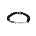 Classic Kitchen Knife 8mm Onyx Beaded Bracelet