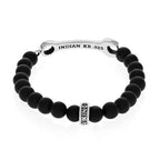 Indian Motorcycle 8mm Onyx Bead Racelet W/ Large Wrench