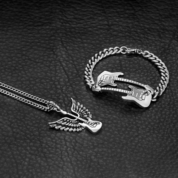 Double Guitar Curblink Bracelet