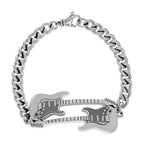 Double Guitar Curblink Bracelet