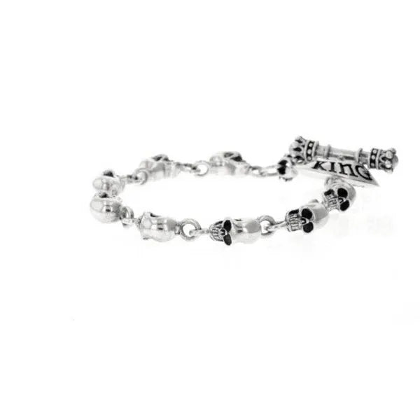 Small Silver Skull Bracelet