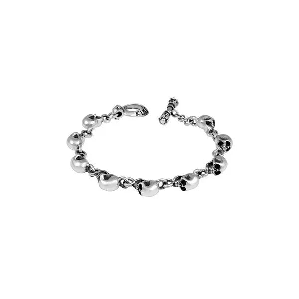 Small Silver Skull Bracelet