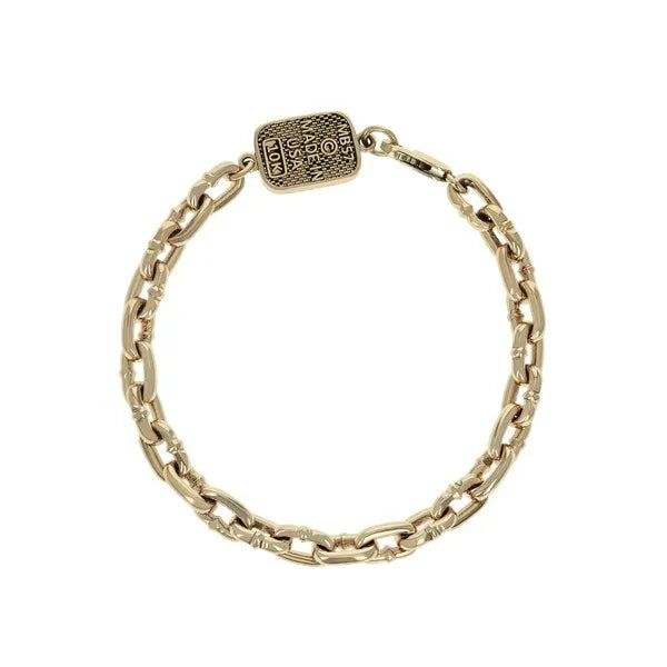 10k Yellow Gold Boat Link Bracelet