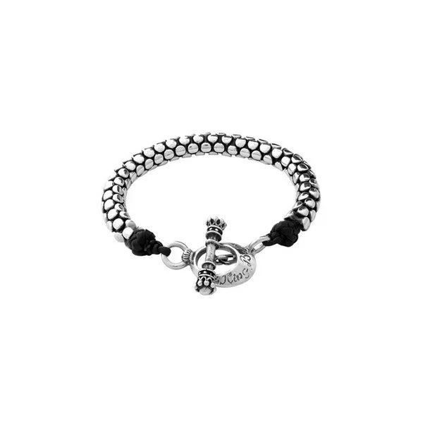 Original Leather and Silver Snake Bracelet