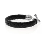 Leather Braid W/ Dotd Skull
