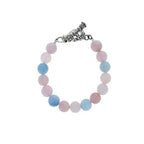 8mm Amethyst Polish Bead Bracelet W/ Silver Clasp