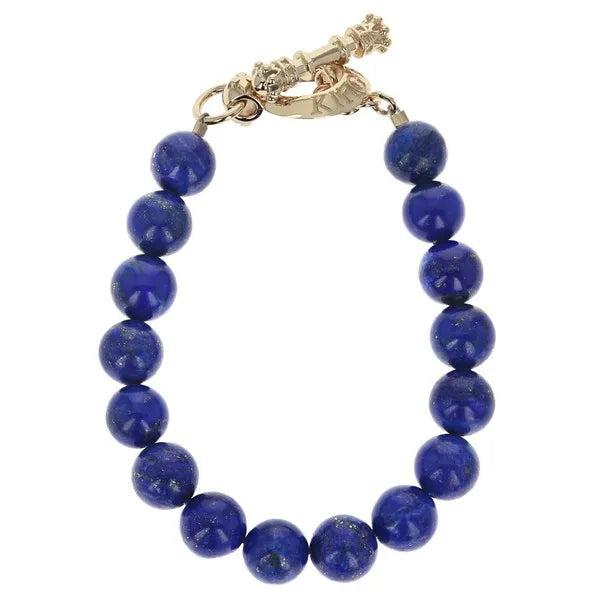 8mm Amethyst Polish Bead Bracelet W/ Silver Clasp