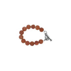 8mm Amethyst Polish Bead Bracelet W/ Silver Clasp