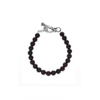 8mm Amethyst Polish Bead Bracelet W/ Silver Clasp