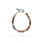 8mm Amethyst Polish Bead Bracelet W/ Silver Clasp