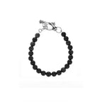 8mm Amethyst Polish Bead Bracelet W/ Silver Clasp