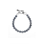 8mm Amethyst Polish Bead Bracelet W/ Silver Clasp
