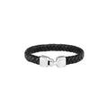 Small Braided Leather Bracelet With a Hook Clasp