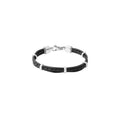 Multi Stranded Leather Bracelet With Silver Rondelle Beads