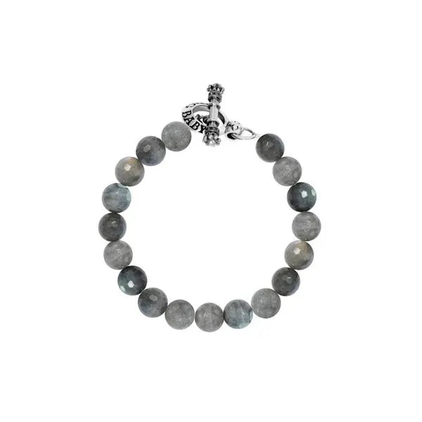 10mm Labradorite Bracelet W/ Toggle Clasp
