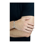10k Gold Thin Braided Leather Hamlet Skull Bracelet