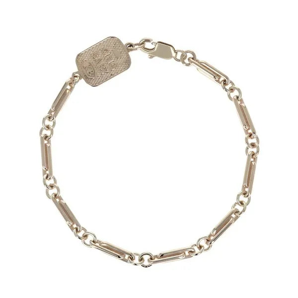 Small 10k Gold Paperclip Bracelet
