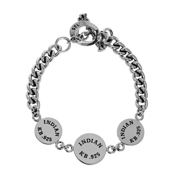 Indian Motorcycle Speedometer Charm Bracelet W/ T-bar and Toggle