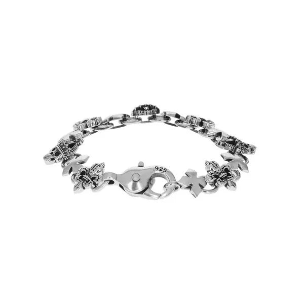 Fdl  Skull  Mb Cross Link Bracelet