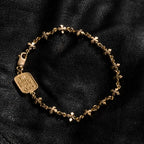 10k Yellow Gold Small Mb Cross Chain Bracelet