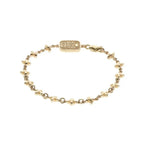 10k Yellow Gold Small Mb Cross Chain Bracelet