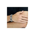 Black Stingray Bracelet With 11 Silver Links