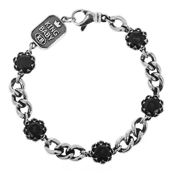 Crowned Garnet Bracelet