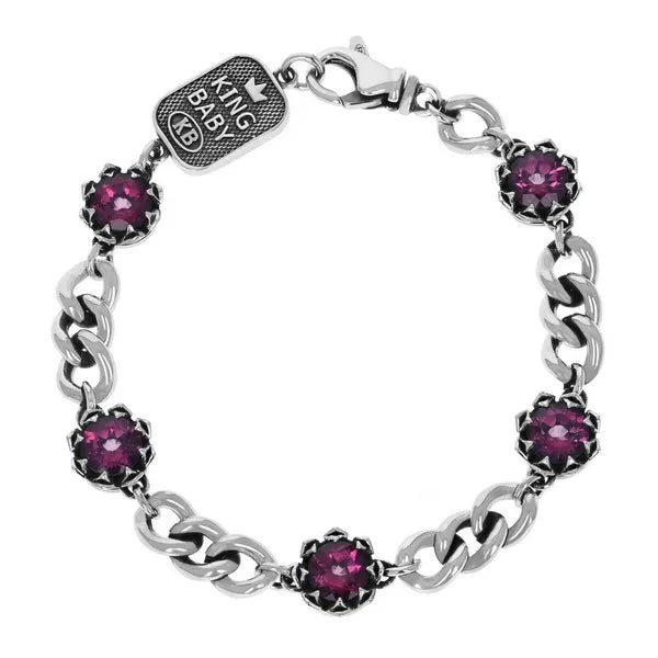 Crowned Garnet Bracelet