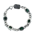 Crowned Garnet Bracelet