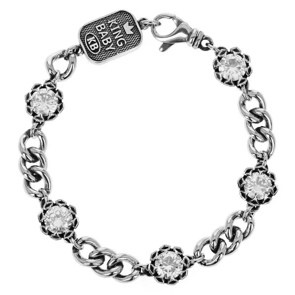 Crowned Garnet Bracelet