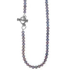 Short 6mm Grey Pearl Necklace W/ T-bar and Toggle