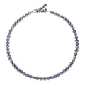 Short 6mm Grey Pearl Necklace W/ T-bar and Toggle