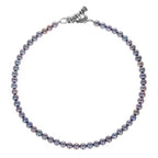 Short 6mm Grey Pearl Necklace W/ T-bar and Toggle