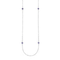 Long 2.5mm Labradorite Beaded Necklace W/ Peacock Pearls