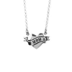 Tattoo Mom Heart Necklace