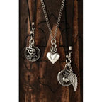 Large Skull Coin and Ancient Cross on Braided Cord