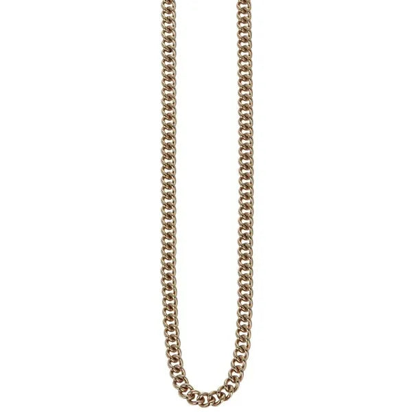 Fine Curb Link Necklace 10k Yellow Gold